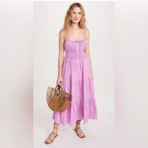 Wayrf Histetia Pink Maxi Tier Dress in size small